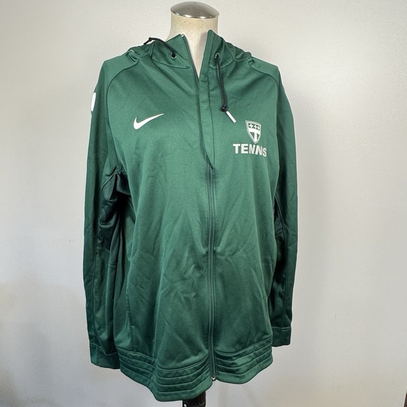 Nike Other - NIKE THERMA-FIT FULL ZIP HOODIE TRACK JACKET POLYESTER GREEN X-LARGE Tennis